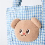 Túi ZARA kẻ xanh gấu