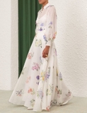 Set Zimmermann áo + chân váy hoa dài