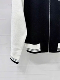 Áo khoác CELINE kéo khóa navy cải trắng