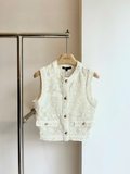 Áo Maje sát nách hoa nổi (có set)