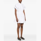 Váy MAJE trắng cải ren cộc tay