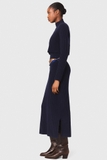 Áo MAJE navy crop khuy cổ