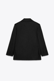 Blazer ZARA đen cổ bẻ 2 khuy