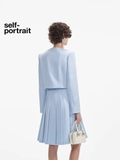 Áo khoác SELF PORTRAIT lụa xanh (có set)