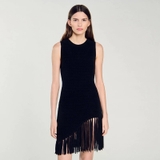 Váy SANDRO sát nách len tua rua