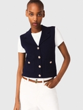 Áo MAJE gile navy cổ bẻ