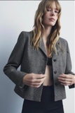 Blazer ZARA kẻ ngắn