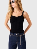 Set MAJE cardigan + áo 2 dây đen
