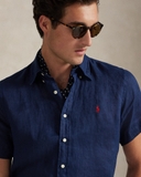 Sơ mi RALPH LAUREN cộc tay linen 3 màu