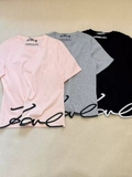 Tshirt KARL LARGERFELD trơn thêu nổi chân