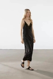 Váy 2 dây MASSIMO DUTTI đen ren ngực