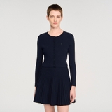 Cardigan SANDRO navy logo