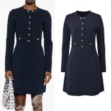 Váy SANDRO navy khuy tròn