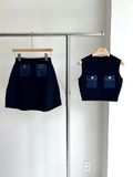 Chân váy SANDRO navy (có set)