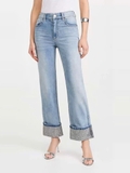 Quần jean ALICE OLIVIA xắn gấu bling