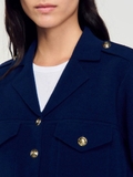 Áo khoác SANDRO navy cổ bẻ