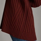Áo len nâu vặn thừng Massimo Dutti cổ đứng