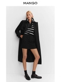 Trench coat MANGO đen 2023