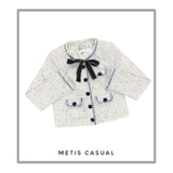 Áo SELF PORTRAIT tweed khuy đen