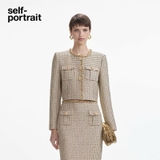 Áo khoác SELF PORTRAIT Tweed nâu