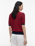 Polo TOMMY đỏ kẻ đen