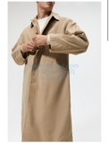 Trendcoat kaki 4 khuy nâu