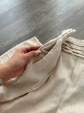 Quần MASSIMO DUTTI linen xếp ly cạp