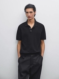 Polo MASSIMO DUTTI len navy