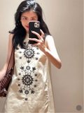 Váy MAX MARA sát nách hoa nổi