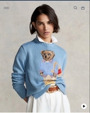 Áo len RALPH LAUREN xanh dương gấu sơ mi