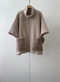 Cape len cashmere LORO PIANA túi lông