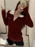 Áo len Miu Miu cổ bẻ 2 màu
