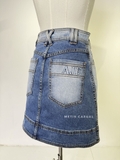 Chân váy jean AJE mài dáng ngắn
