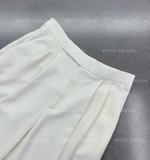 Quần xuông ROLAND MOURET trắng khuy lệch
