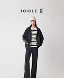 Set ICILE áo khoác+ quần viền kẻ