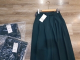 Quần culotes Zara dáng dài xanh cổ vịt
