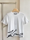 Tshirt KARL LARGERFELD trơn thêu nổi chân