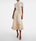 Váy ZIMMERMANN cộc tay cổ cao