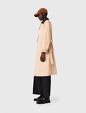 Trendcoat MAJE cổ nhung navy