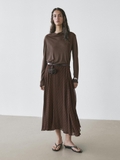 Chân váy MASSIMO DUTTI nâu chấm bi