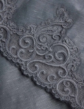 Váy 2 dây ZIMMERMANN  xanh chân ren kèm belt