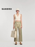 Quần SANDRO len móc xanh