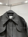 Trencoat Sandro đen kèm belt