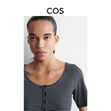 Áo cộc COS hàng khuy cổ