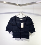 Áo SANDRO len móc dáng lửng