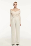 Quần xuông ROLAND MOURET trắng khuy lệch