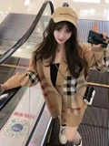 Cardigan BURBERRY kẻ đỏ