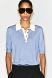 Polo COS xanh cổ trắng