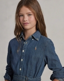 Váy RALPH LAUREN jean giấy xòe