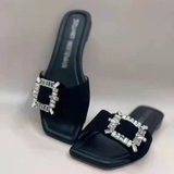 Dép bệt Stuart đen quai đá